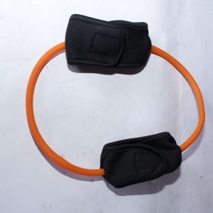 V-Strength Resistance Band in orange with padded black handles, ideal for strength training, mobility, and home workouts.