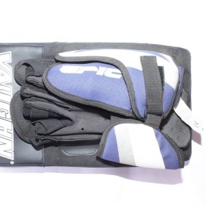 Vaughn Epic Hockey Blocker featuring high-density foam padding and reinforced sidewalls for superior protection.